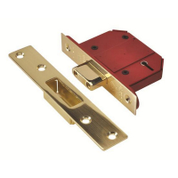 Union 2100S Strongbolt 5L British Standard Deadlock 68mm - Polished Brass