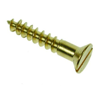12 x 3inch Brass Countersunk Screws Slotted (100)