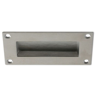 Flush Pull Handle 100mm x 50mm - Satin SS