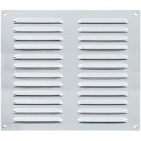 Hooded Louvre Vent Large - Stainless Steel/Polished Chrome