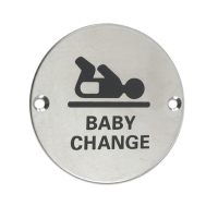 Baby Change 76mm - Satin Stainless Steel