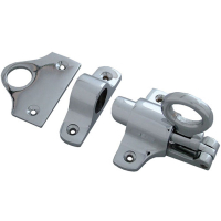 Fanlight Catch with 2 Keeps - Polished Chrome