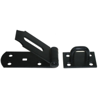 Heavy Duty Hasp & Staple 8inch - Black