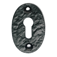 Ludlow - Oval Standard Key Escutcheon - Black