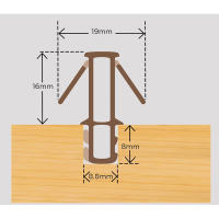 Exitex Parflip Parting Bead 12mm Brown 3m