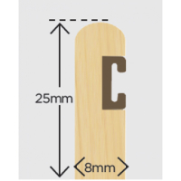 Exitex 25mm x 8mm Timber Parting Bead + Carrier Primed 3m (Pack 10)