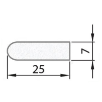 Exiwood Solid Parting Bead 25mm x 7mm x 3m - White (Pack 10)