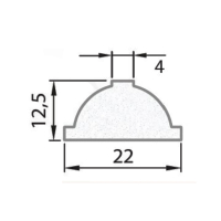 Exiwood Ovolo Georgian Bar 22mm x 12.5mm x 4mm x 3m - White (Pack 10)