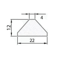 Exiwood Georgian Bevelled Bar 22mm x 12mm x 4mm x 1m White (Sample Length)
