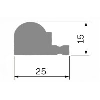 Exiwood Clip In Staff Bead 25mm x 15mm x 3m - White (Pack 10)