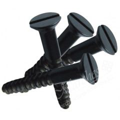 Black Slotted Countersunk Screws