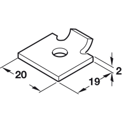 Single Studs for Flat Bookcase Strip