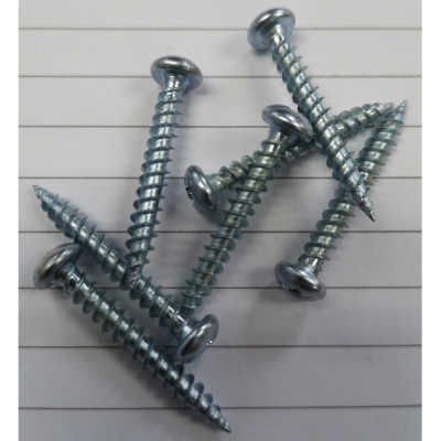 8 x 1 ¾Inch Round Head Bright Zinc Screws (Box 200)