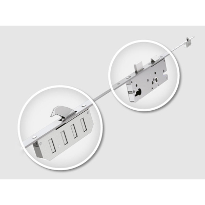 Winkhaus 2105mm Cobra 2 Hook Espag Lock 20mm Square ends 45mm backset