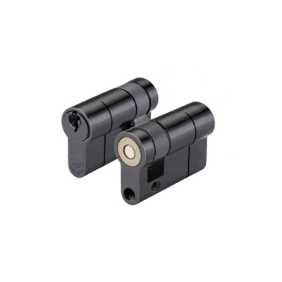 35/10 6 Pin Single Euro Cylinder KA - Black