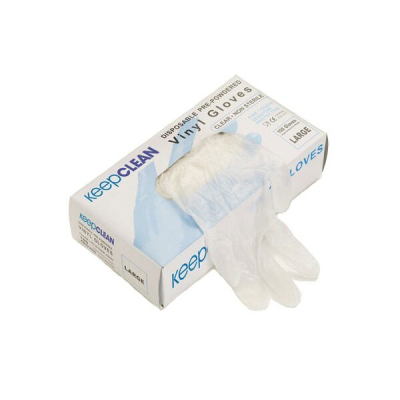 Powdered Vinyl Gloves - Extra Large (Size 10) (Box 100)