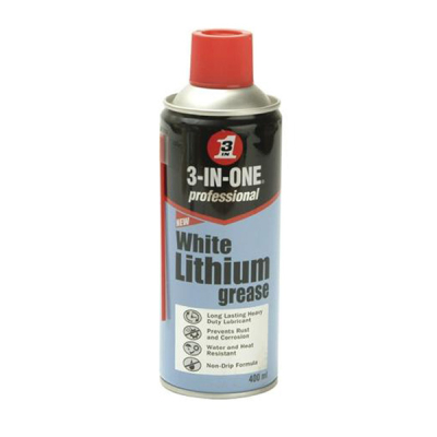 White Lithium Grease 400ml Spray