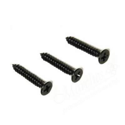 12 x 1½Inch Black Pozi Countersunk screws (200)