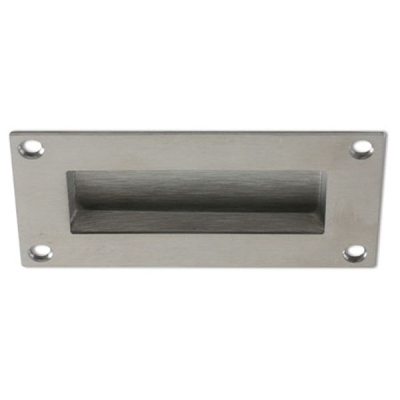 Flush Pull Handle 100mm x 50mm - Satin SS