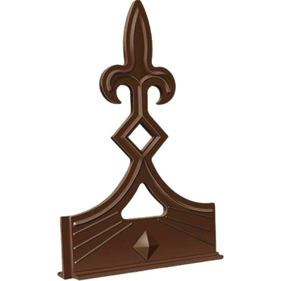 UPVC Fleur de Lys Crest Brown (L143mmXh224mm)