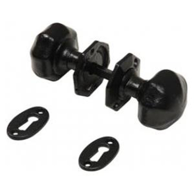 Kirkpatrick (3070) - Octagonal Mortice/Rim Set 2 ¼Inch - Black