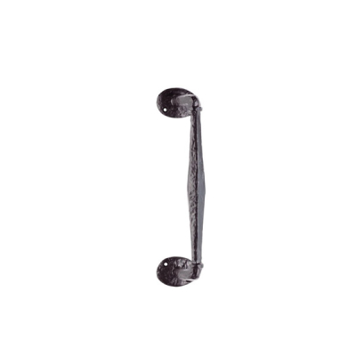 Ludlow - Offset Pull Handle on Rose - Black