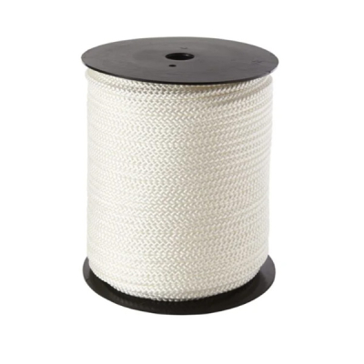 White Pre-Stretched Nylon Sash Cord - 6mm - 100m