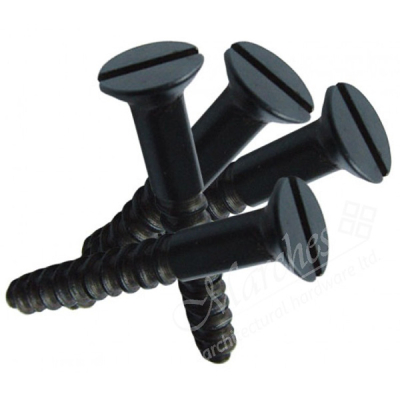 Black Slotted Countersunk Screws