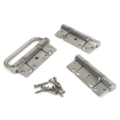 Brio Weatherfold 4S Non-Mortice Hinge Handle Set - Stainless Steel